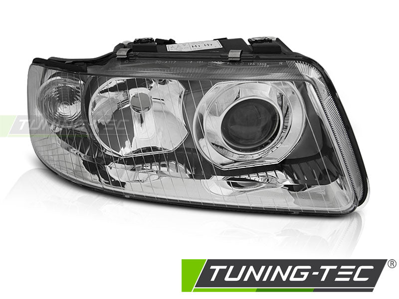 Phare chromé droit TYC compatible avec Audi A3 8L 00-03