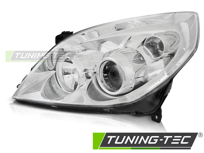 Phare chromé gauche TYC compatible avec Opel Vectra C 09.05-08
