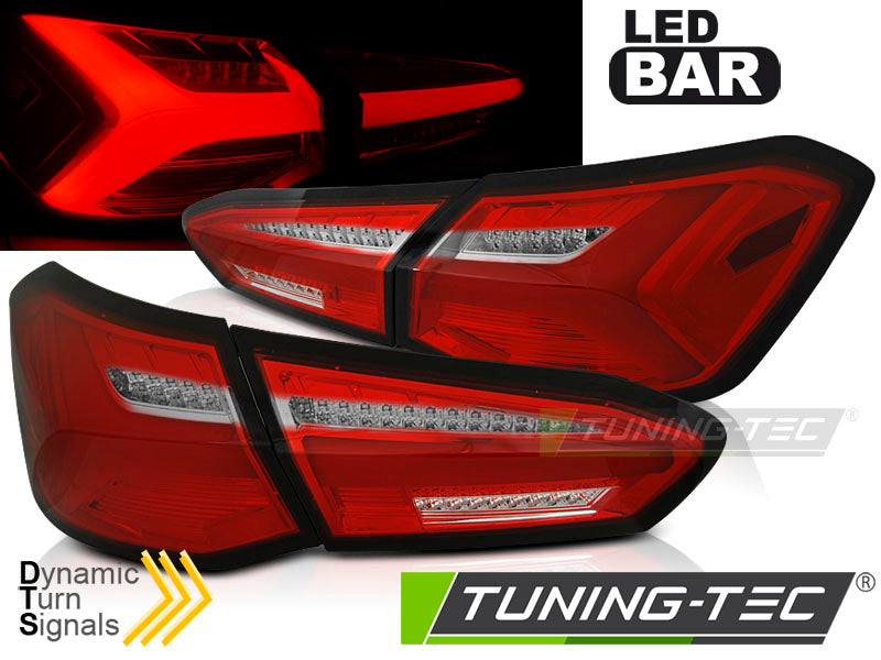Feux arrière à LED rouge et blanc séquentiels compatibles avec Ford Focus 4 (2018-2021) à hayon