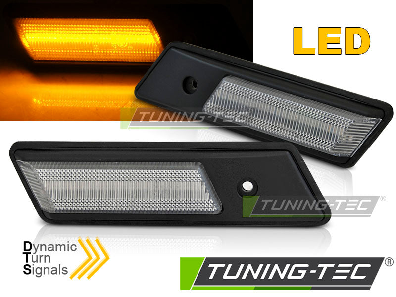 Clignotant latéral chromé à LED SEQ compatible BMW E34/E32/E36