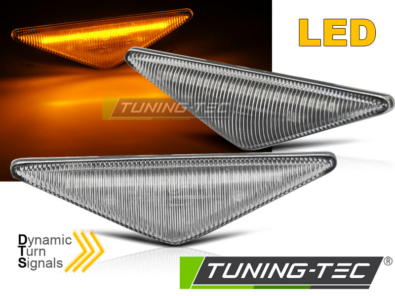 SEQ de clignotant latéral à LED blanche compatible avec FORD FOCUS MK1, MONDEO MK3