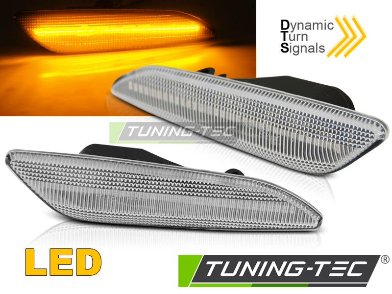 Clignotant latéral à LED blanche Dynamique compatible avec ALFA ROMEO 156/147 05-10 / FIAT TIPO 15-