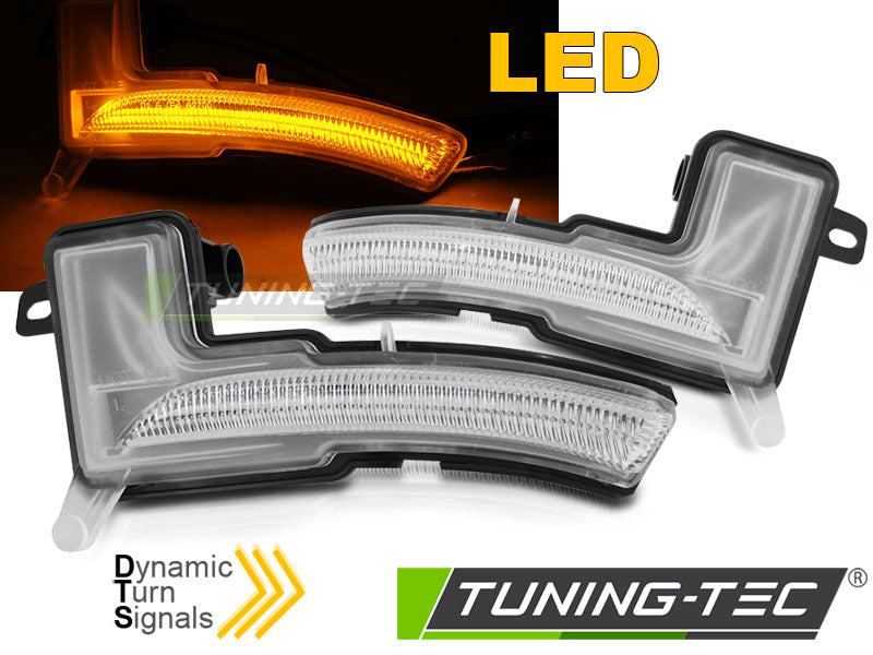 SEQ DE RÉTROVISEUR À LED BLANCHES À DIRECTION LATÉRALE Compatible avec RENAULT CLIO IV 16-19