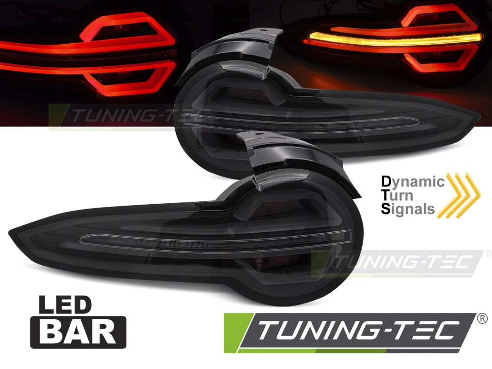 Feux arrière à LED fumés noirs, compatibles avec Mazda MX5 ND 15-23