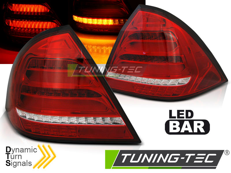 Barre LED rouge et blanche pour Mercedes W203 Berline (2004-2007)