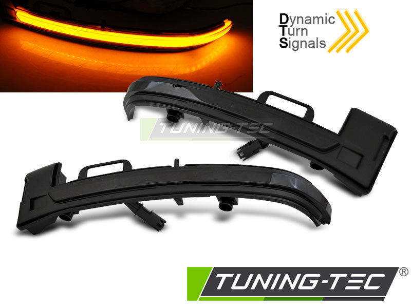 Clignotant latéral à LED fumé intégré au rétroviseur, compatible Peugeot 308 (2013-2021).