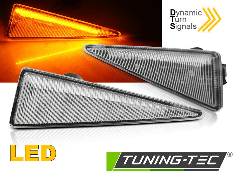 Clignotant latéral à LED blanche SEQ compatible avec Renault Megane MK2/Scenic