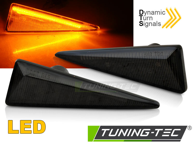 Clignotant latéral fumé à LED Dynamique compatible avec Renault Megane MK2/Scenic