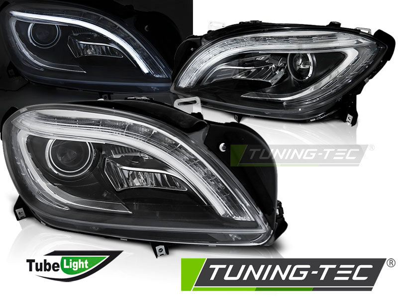 Phares LED noirs compatibles avec Mercedes Classe M W166 (2011-2015)