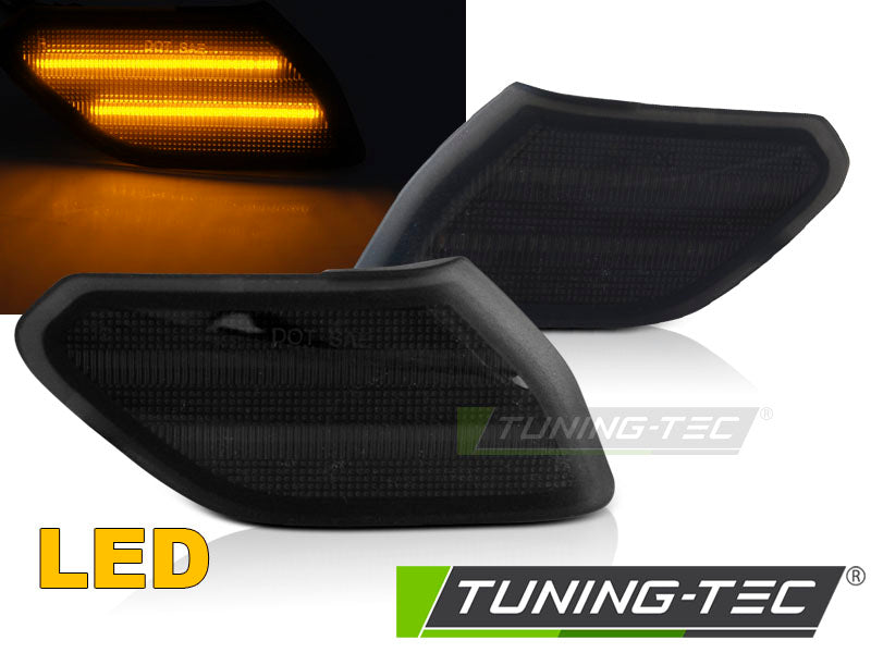 Feux de position latéraux à LED fumés compatibles avec JEEP WRANGLER JL 18-23