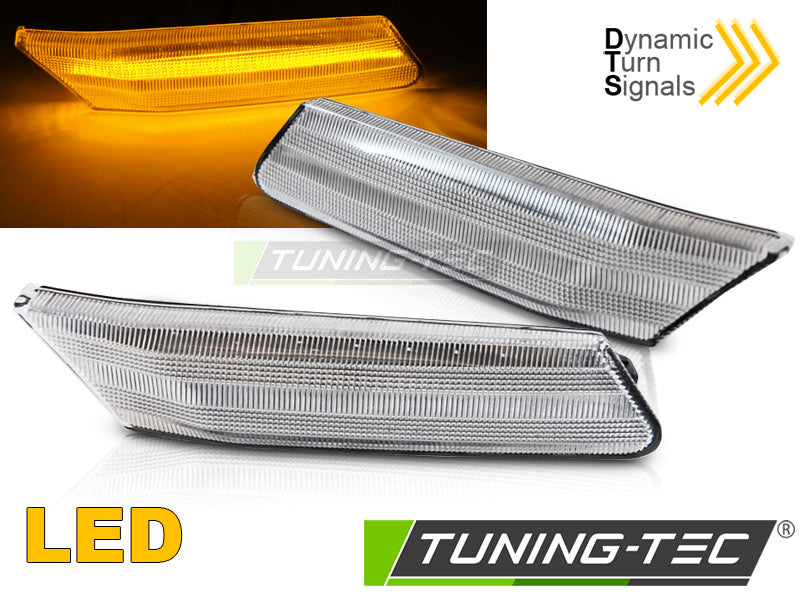 Clignotant latéral à LED blanche séquentiel compatible avec Porsche 911 997 Carrera 04-09 / Boxster 987 05-08