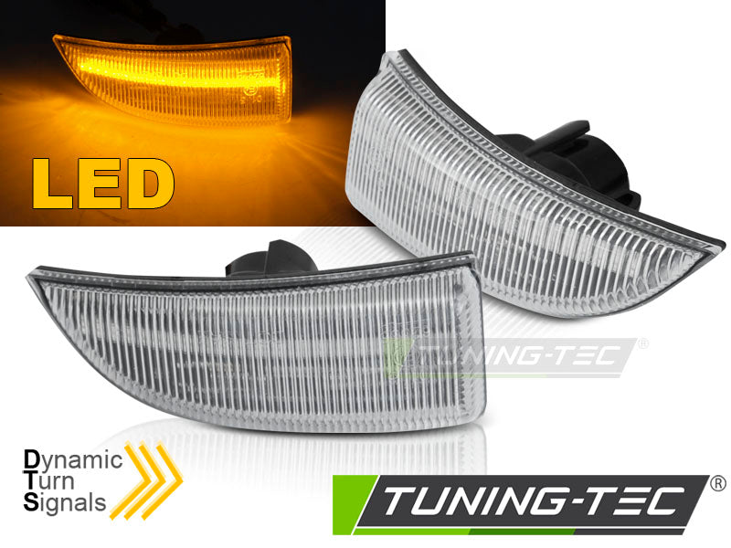 Clignotant latéral à LED blanche SEQ intégré au rétroviseur, compatible avec Renault Scenic III / Megane III