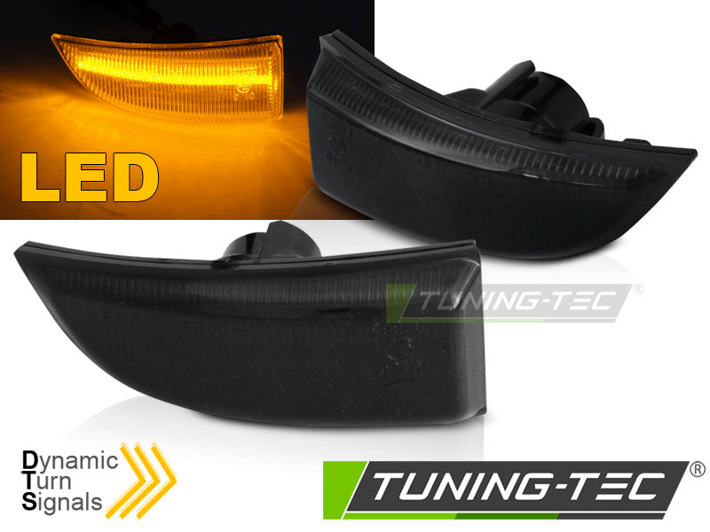 Clignotant latéral à LED fumé intégré au rétroviseur, compatible avec Renault Scenic III / Megane III
