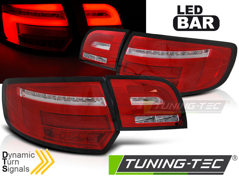 Feux arrière à LED rouges et blancs compatibles avec Audi A3 8P 5D 03-08