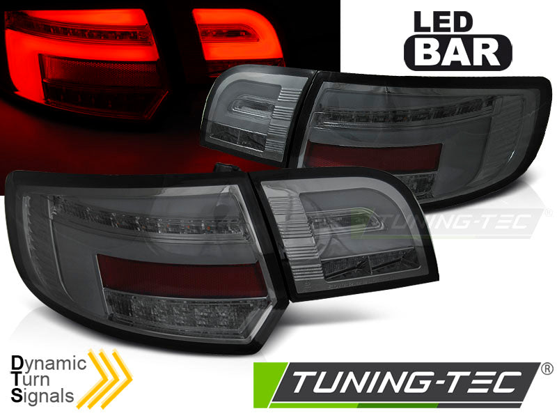 Feux arrière à LED fumés séquentiels compatibles avec Audi A3 8P 5D 03-08
