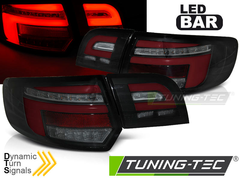 Barre de feux arrière à LED rouges, finition noire, compatible avec Audi A3 8P 5D 03-08