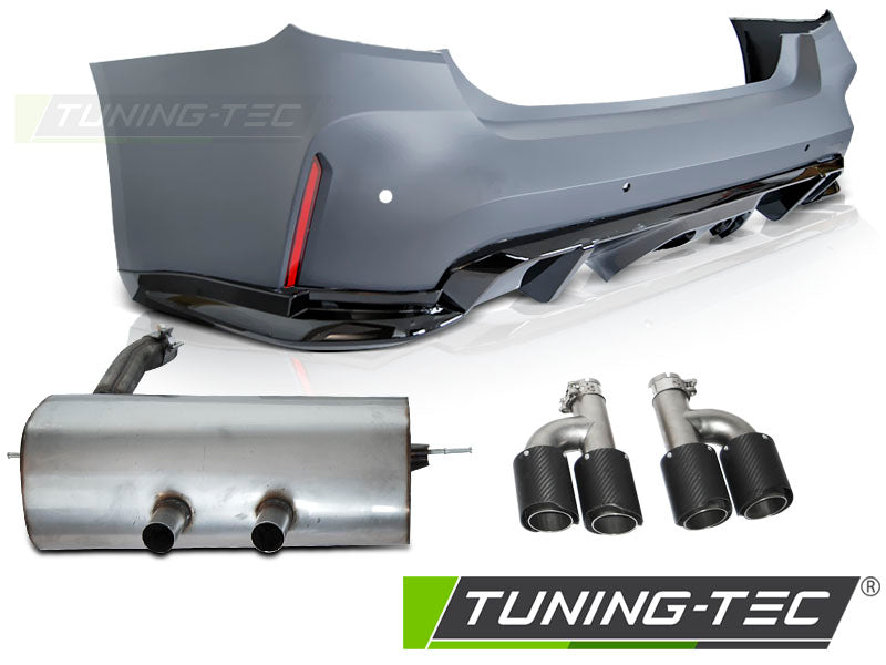 Pare-chocs arrière style performance G80 avec échappement, compatible BMW F30 11-18