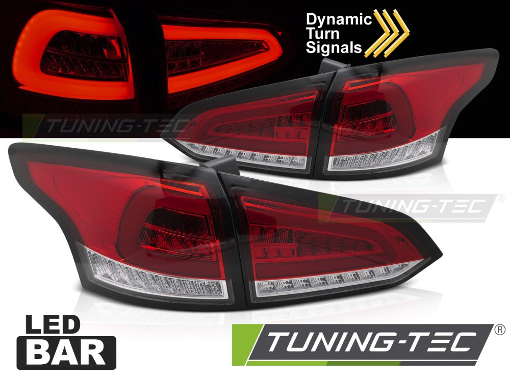 Feux arrière à LED rouge et blanc séquentiels compatibles avec Ford Focus MK 3 SW 11-18