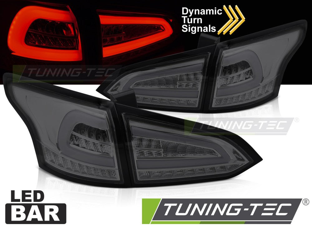 Feux arrière à LED fumés SEQ compatibles avec Ford Focus MK 3 SW 11-18