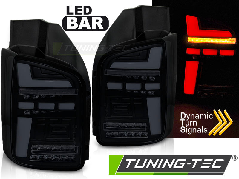 Clignotants séquentiels à LED entièrement fumés noirs pour VW T5 (04.03-09)