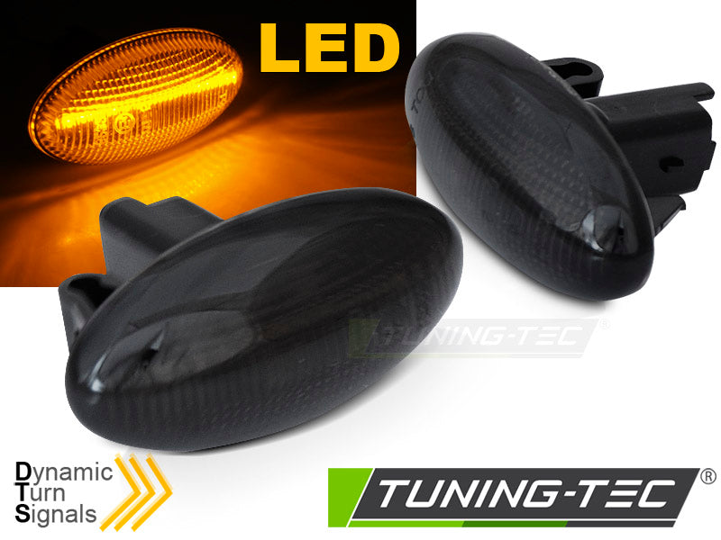 Clignotant latéral à LED fumé SEQ compatible avec PEUGEOT 107 206 307 CITROËN C1 C2 C3 C4