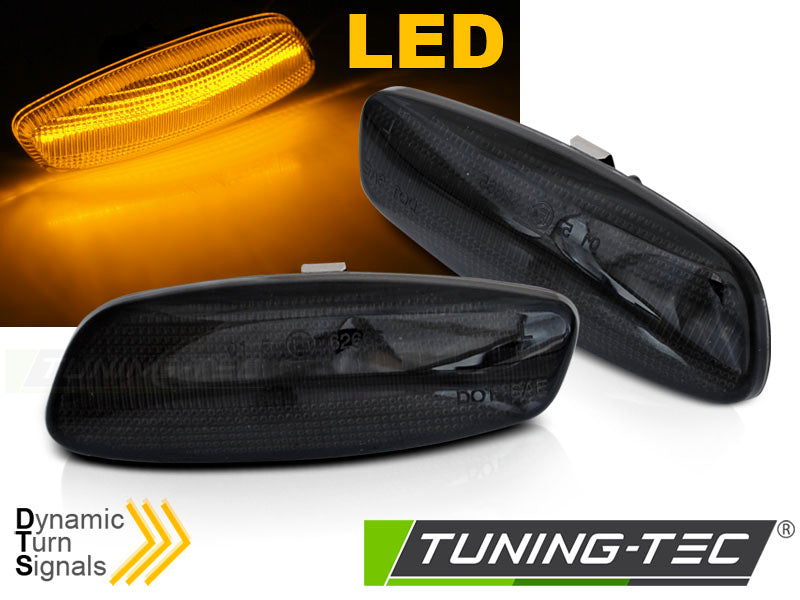 Clignotant latéral à LED fumé intégré au rétroviseur, compatible avec Peugeot 207, 308, 3008, 5008 et Citroën C3, C4 et C5.