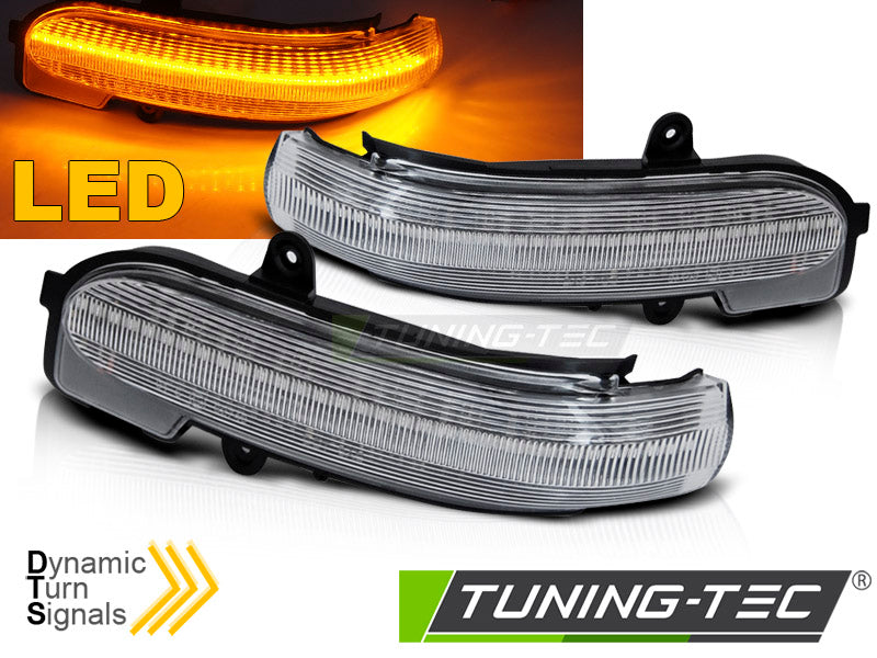 Clignotant latéral à LED blanche SEQ pour rétroviseur, compatible avec Mercedes W203 T203 CL203 (2000-2007).