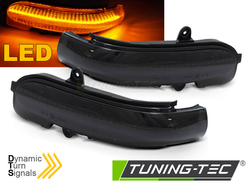 Clignotant latéral à LED fumé intégré au rétroviseur, compatible avec Mercedes W203 T203 CL203 (2000-2007)