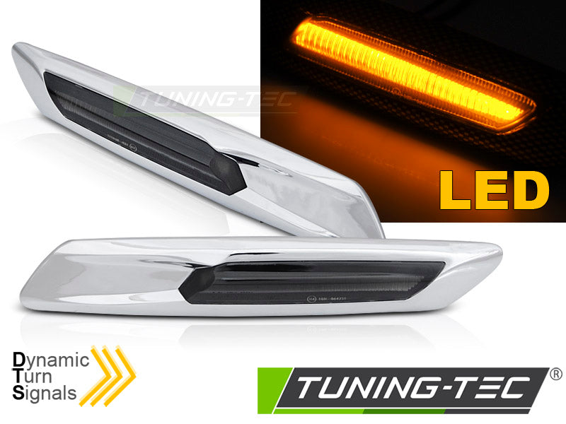 Clignotant latéral à LED argenté fumé séquentiel compatible BMW F10/F11 10-13