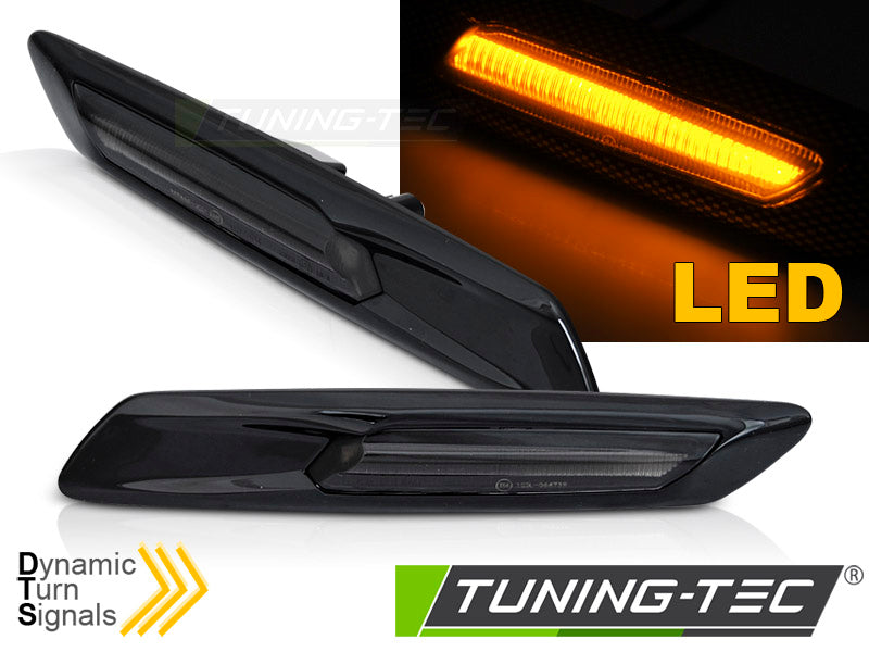 Clignotant latéral noir fumé à LED séquentiel compatible BMW F10/F11 10-13