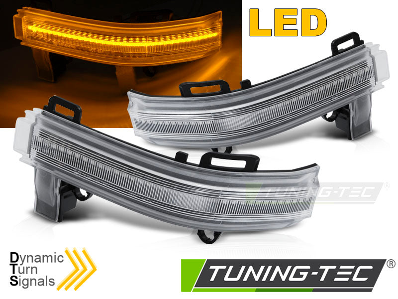 SEQ DE CLIGNOTANT LATÉRAL DANS LE RÉTROVISEUR À LED BLANCHES compatible VW CRAFTER 17-