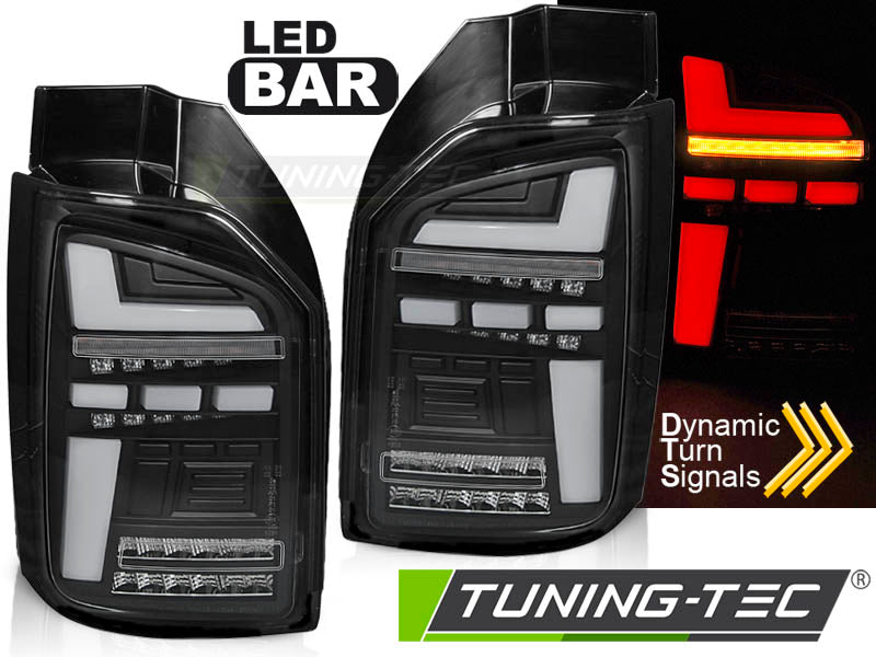 Feux arrière à LED noirs SEQ compatibles VW T6, T6.1 15-24 OEM LED