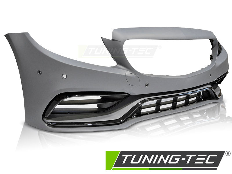 Pare-chocs avant sport noir compatible avec Mercedes W205 18-21