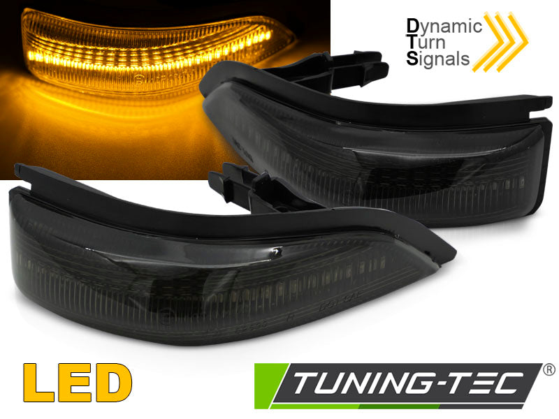 Clignotant latéral à LED fumé intégré au rétroviseur, compatible avec Toyota Yaris III 11-19