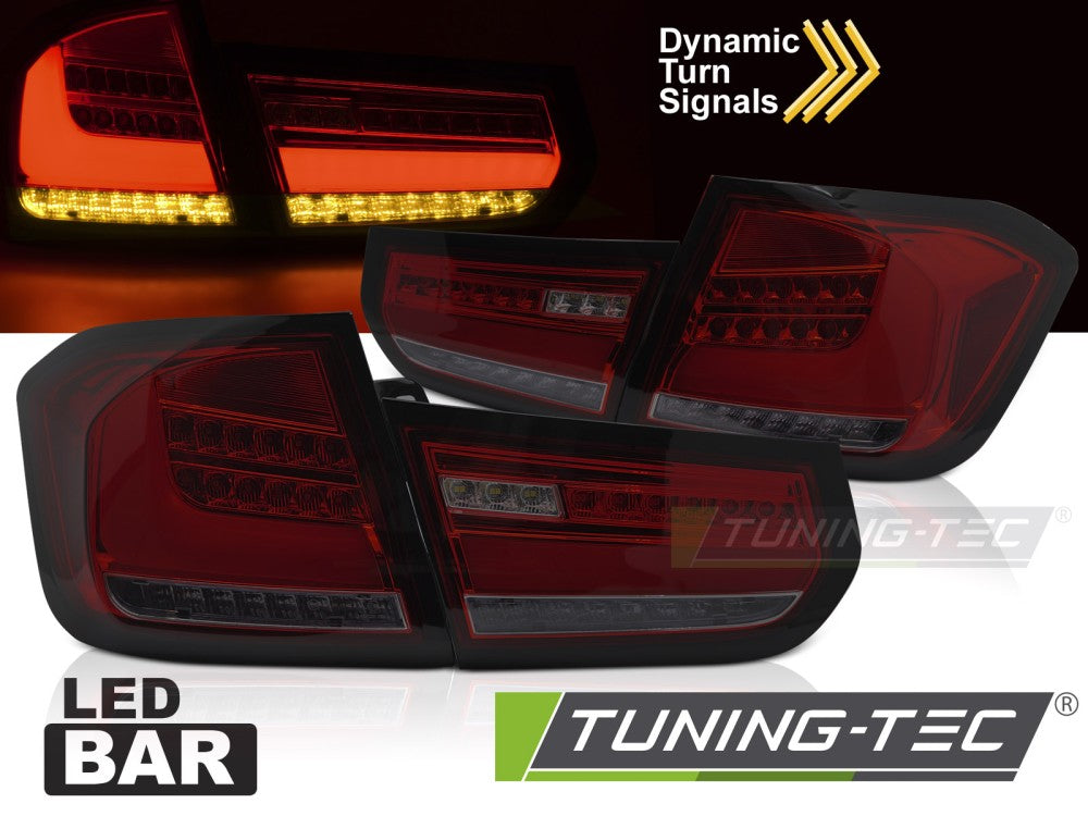 Feux arrière à LED rouges fumés SEQ compatibles BMW F30 11-15