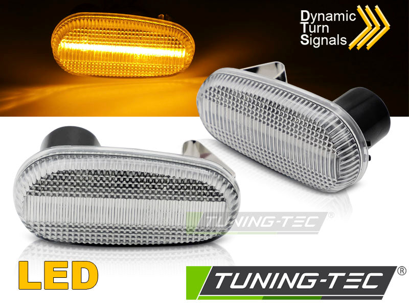 Clignotant latéral à LED blanche SEQ compatible avec ALFA ROMEO MITO / 147 00-04 / GT 03-10