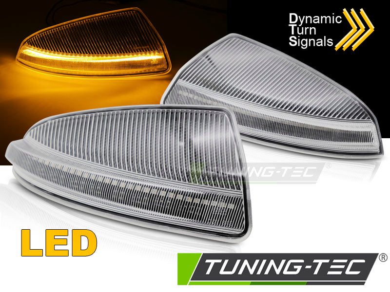 Dynamique DE CLIGNOTANT LATÉRAL À LED BLANCHES DANS LE RÉTROVISEUR, compatible avec MERCEDES VITO W204 W164
