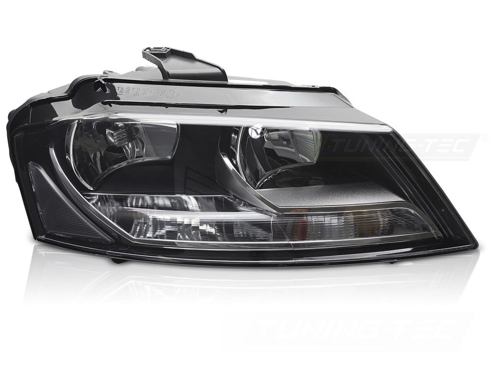 Phare avant noir côté droit TYC compatible avec Audi A3 8P 08-12