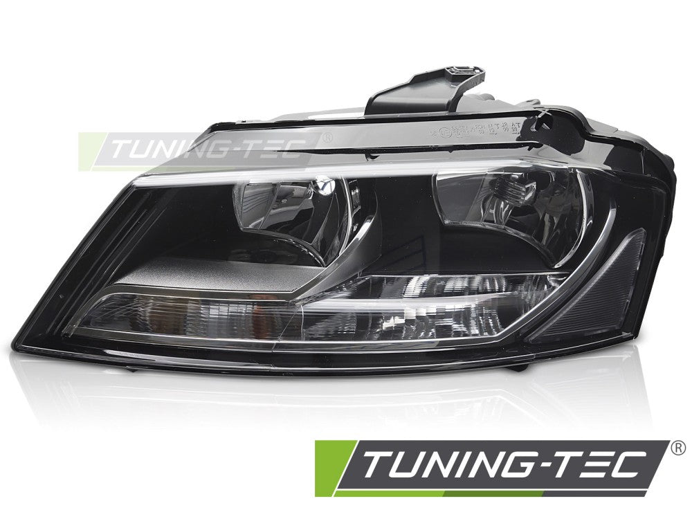 Phare avant gauche noir TYC compatible avec Audi A3 8P 08-12