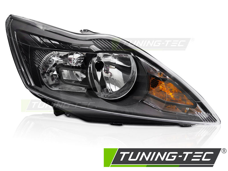 Phare avant noir côté droit TYC compatible avec Ford Focus MK2 08-10