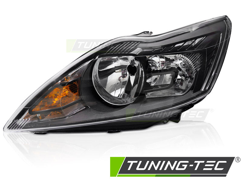 Phare avant gauche noir TYC compatible avec Ford Focus MK2 08-10