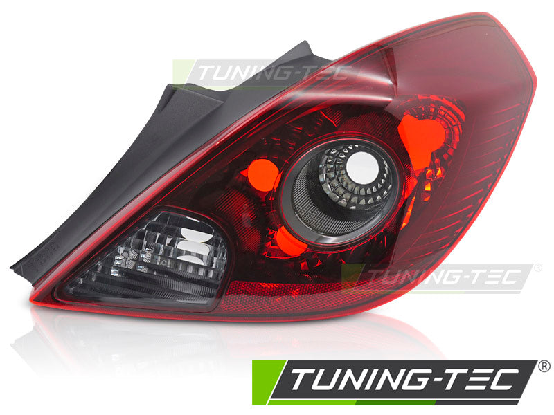 Feu arrière rouge fumé sport côté droit TYC compatible Opel Corsa D 06-11 3D