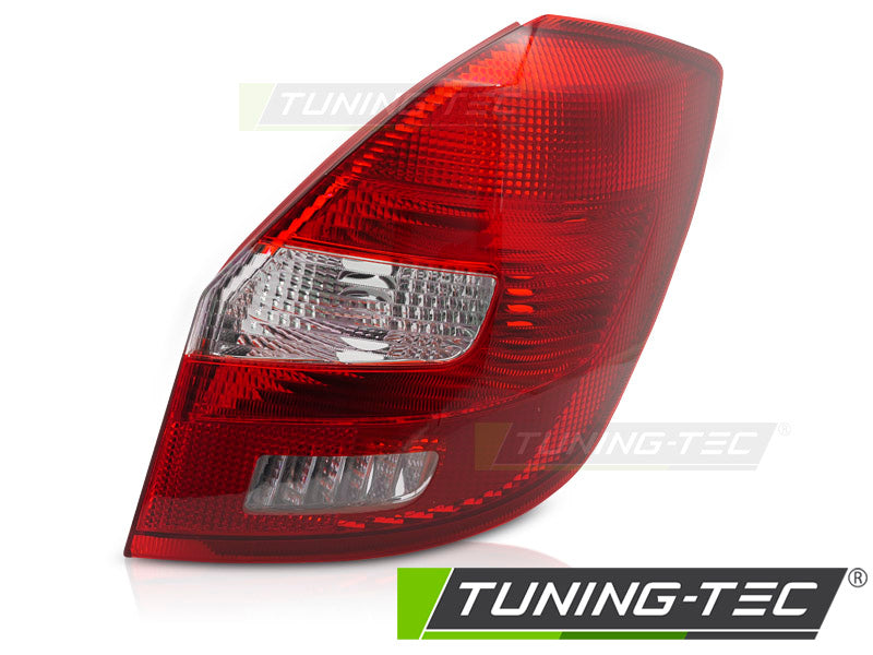 Feu arrière rouge et blanc côté droit TYC compatible avec SKODA FABIA 07-14