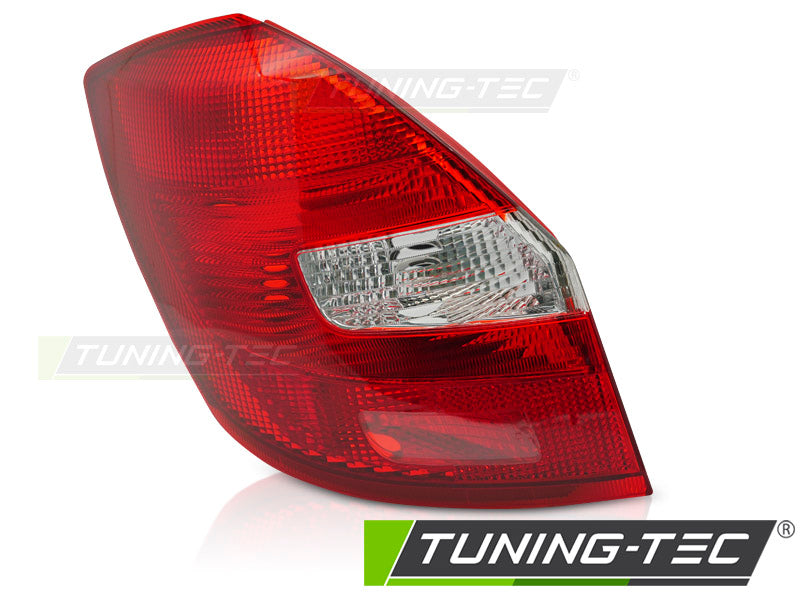 Feu arrière rouge et blanc côté gauche TYC compatible avec SKODA FABIA 07-14