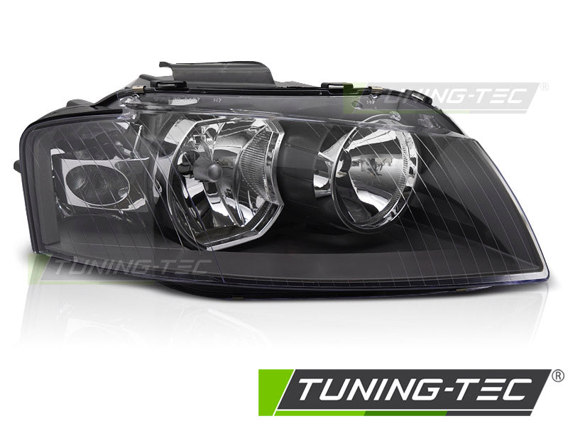 Phare avant noir côté droit TYC compatible avec Audi A3 8P 03-08