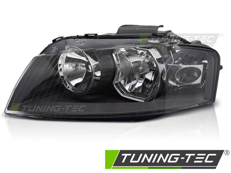 Phare avant gauche noir TYC compatible avec Audi A3 8P 03-08
