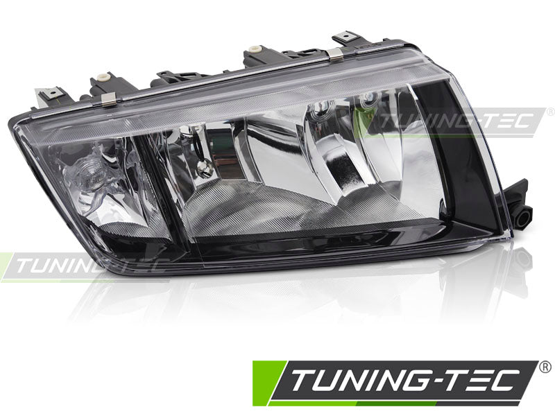 Phare avant noir côté droit TYC compatible avec SKODA FABIA 99-07