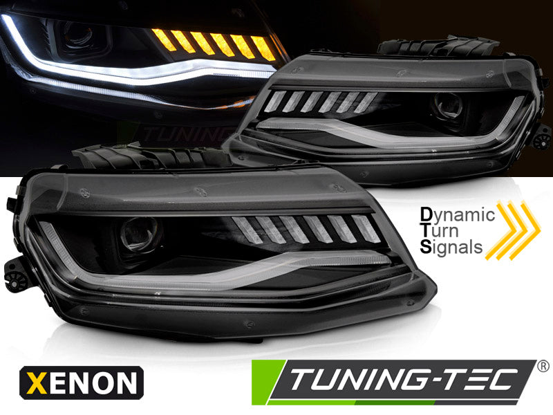 Phares HID noirs pour Chevrolet Camaro 16-18 SEQ