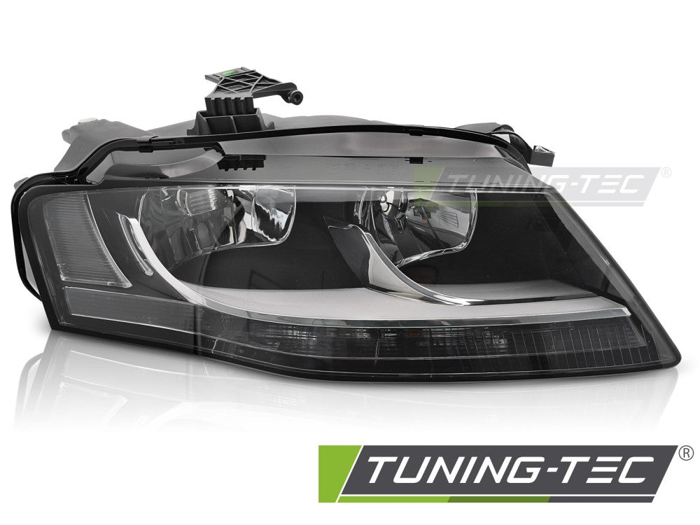 Phare avant noir côté droit TYC compatible avec Audi A4 B8 08-11