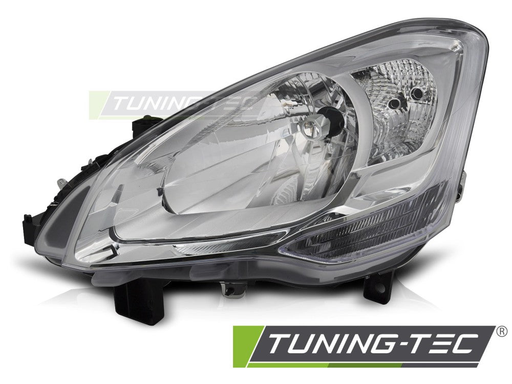 Phare chromé gauche TYC compatible avec Citroën Berlingo 08-12
